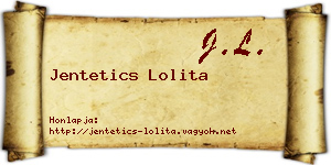 Jentetics Lolita névjegykártya